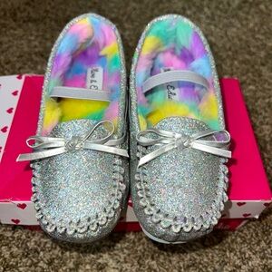 Glitter Moccasin’s sz 11 NWT